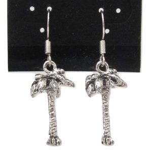 Sterling  silver  &  pewter  Palm Tree  earrings
